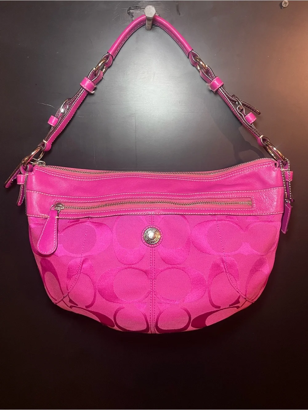 Y2K Coach Laura Signature Hobo / Crescent Bag 2010